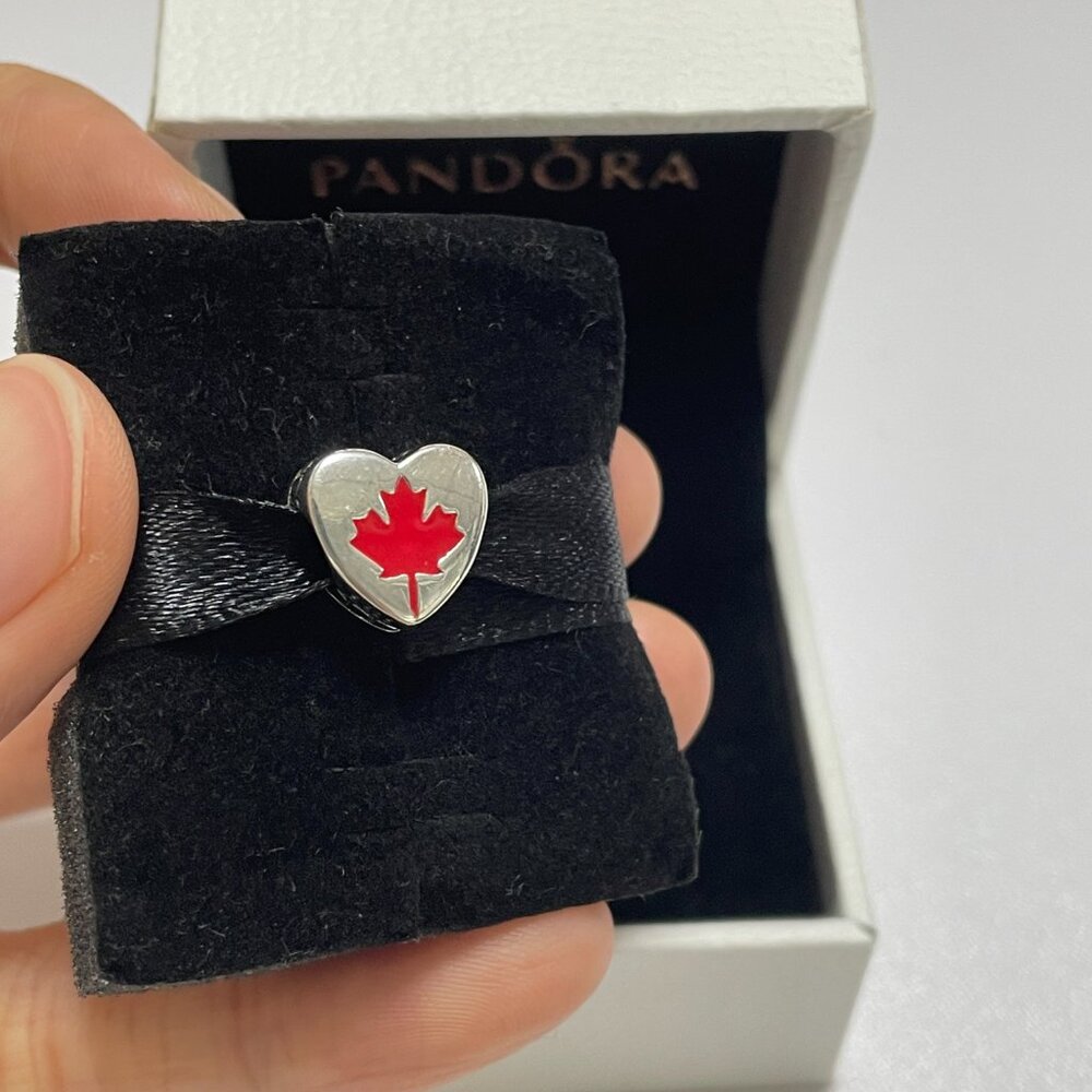 Pandora Canada Red Maple Leaf Marquis Charm, s925 Sterling Silver, Charm